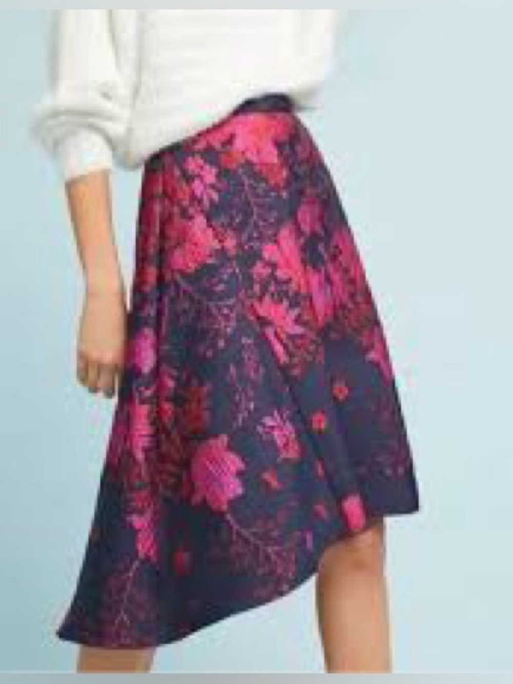 NWT Anthropologie Eva Franco Jacquard Asymmetrical Hi-Lo Skirt Sz 4